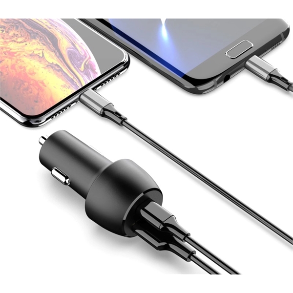 38W Dual USB car charger plus free laser engraving on 1... from ASI 37218 Athena Promo (tm)