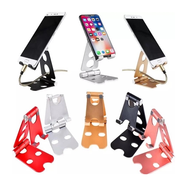 Aluminum alloy and plastic phone stand and holder plus 1 color... from ASI 37218 Athena Promo (tm)