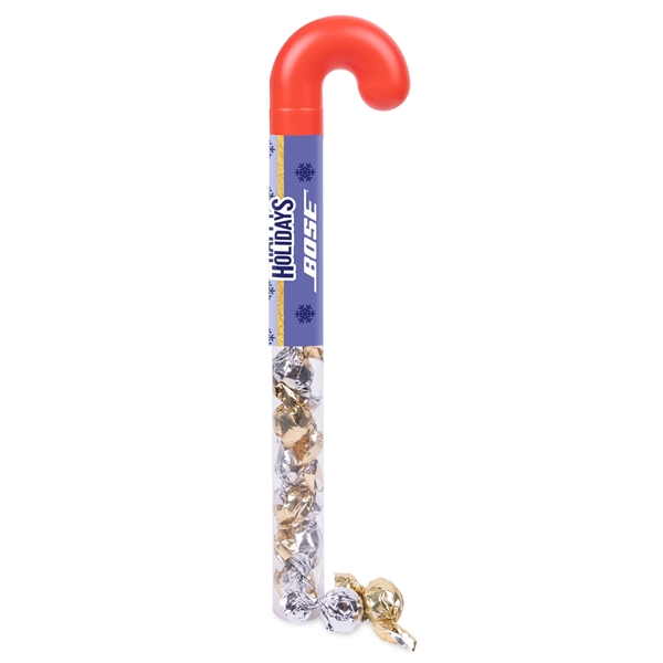 Holiday Candy Cane Shape Clear Tube with Red Top filled with... from ASI 44900 NC Custom (CI/Lanco)