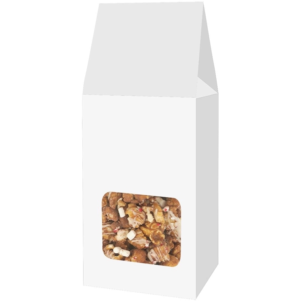 Gourmet popcorn gable box - hot chocolate peppermint flavor.  Item... from ASI 71685 Midnite Snax®