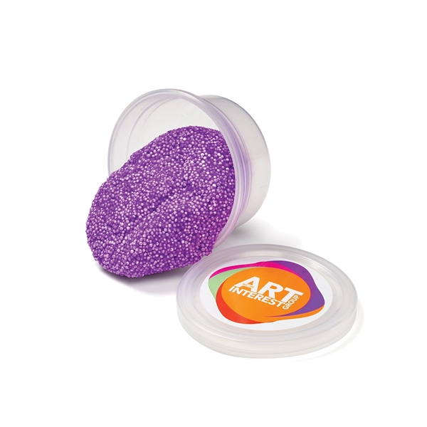 Fun foam putty inside a two-piece round case with customization.... from ASI 63549 Jornik Manufacturing Corp / Jornik
