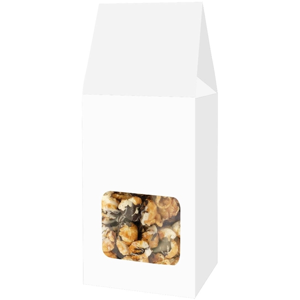 Gourmet popcorn gable box - caramel latte flavor.  Item Size:... from ASI 71685 Midnite Snax®