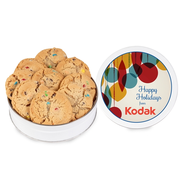 Tin filled with 9 individually wrapped jewel chip cookies.... from ASI 44900 NC Custom (CI/Lanco) / Fresh Beginnings