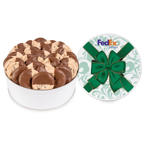 Tin filled with 32 chocolate chip cookies.... from ASI 44900 NC Custom (CI/Lanco) / Fresh Beginnings