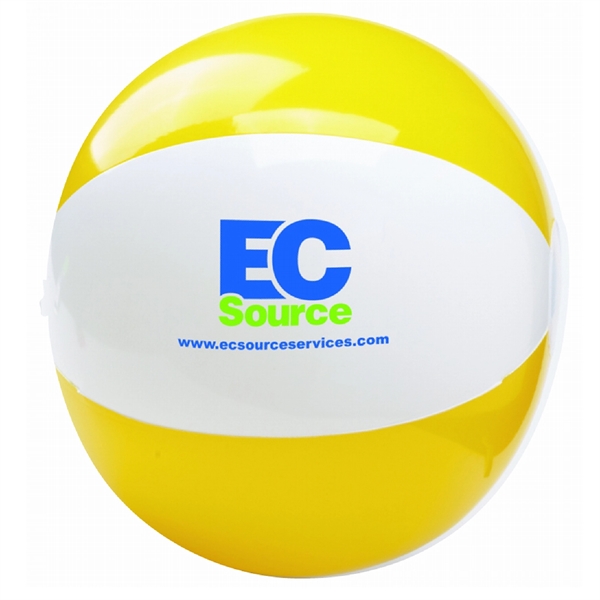 12" inflatable beach ball with two-tone design.... from ASI 63549 Jornik Manufacturing Corp / Jornik