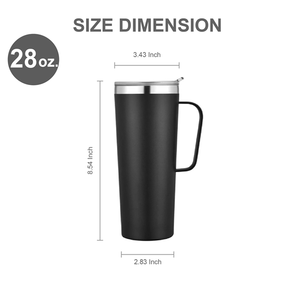 28 oz. Large Travel Coffee Mug Tumbler with Handle... from ASI 39820 Opusline (Benmex) / Opus Line