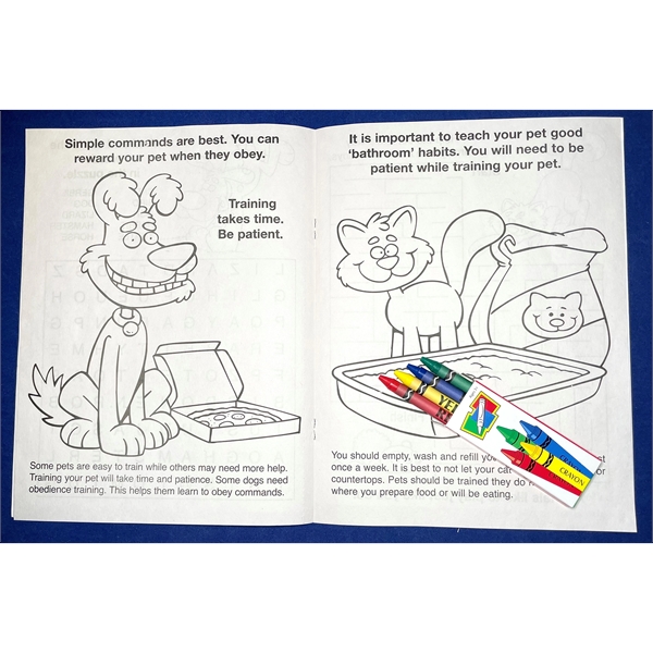 Healthy Pets are Happy Pets coloring and activity book fun pack.... from ASI 45815 Coloring Book Solutions / Coloring Book Solutions™