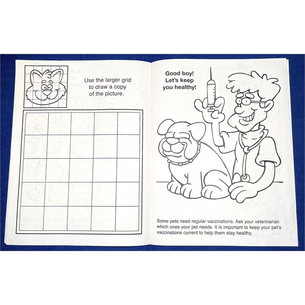 Healthy Pets are Happy Pets educational coloring and activity book.... from ASI 45815 Coloring Book Solutions / Coloring Book Solutions™
