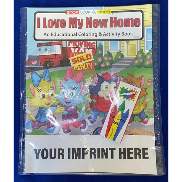 I Love my New Home coloring book fun pack with unimprinted... from ASI 45815 Coloring Book Solutions / Coloring Book Solutions™