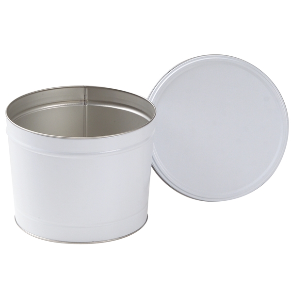 Empty popcorn tin. Available in 5 colors. Item Size: 2 Gallon... from ASI 71685 Midnite Snax®