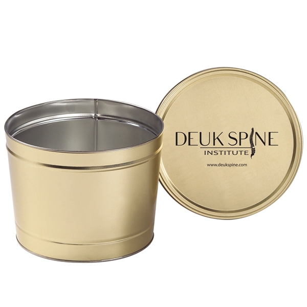Empty popcorn tin. Available in 5 colors. Item Size: 2 Gallon... from ASI 71685 Midnite Snax®