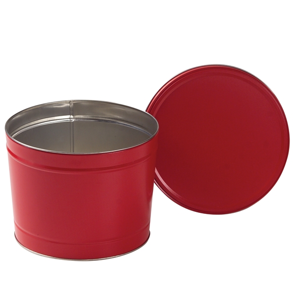 Empty popcorn tin. Available in 5 colors. Item Size: 2 Gallon... from ASI 71685 Midnite Snax®