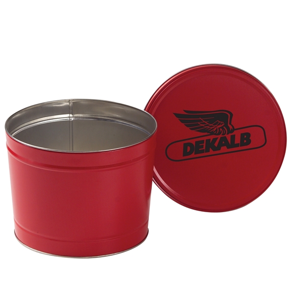 Empty popcorn tin. Available in 5 colors. Item Size: 2 Gallon... from ASI 71685 Midnite Snax®