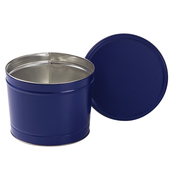 Empty popcorn tin. Available in 5 colors. Item Size: 2 Gallon... from ASI 71685 Midnite Snax®