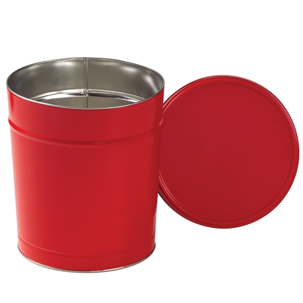 Empty popcorn tin. Available in 5 colors. Item Size: 3.5 Gallon... from ASI 71685 Midnite Snax®