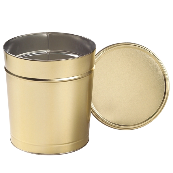 Empty popcorn tin. Available in 5 colors. Item Size: 3.5 Gallon... from ASI 71685 Midnite Snax®