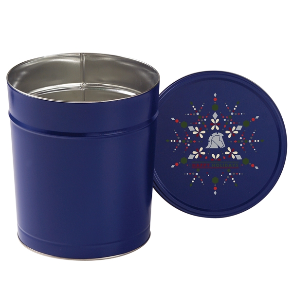 Empty popcorn tin. Available in 5 colors. Item Size: 3.5 Gallon... from ASI 71685 Midnite Snax®