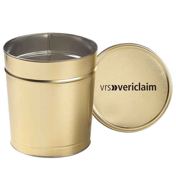 Empty popcorn tin. Available in 5 colors. Item Size: 3.5 Gallon... from ASI 71685 Midnite Snax®