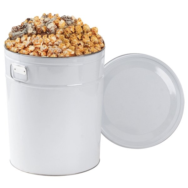 Gourmet popcorn tin with cookies & cream popcorn, white & dark... from ASI 71685 Midnite Snax®