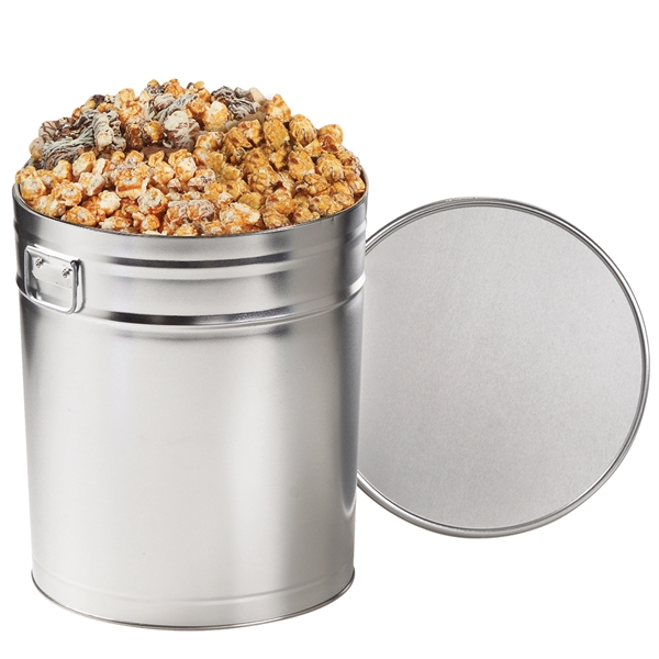 Gourmet popcorn tin with cookies & cream popcorn, white & dark... from ASI 71685 Midnite Snax®
