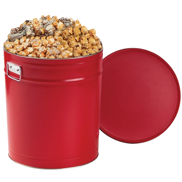 Gourmet popcorn tin with cookies & cream popcorn, white & dark... from ASI 71685 Midnite Snax®