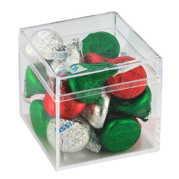 Cube filled with  Hershey's® holiday Kisses® (3.4 oz.).... from ASI 71685 Midnite Snax®