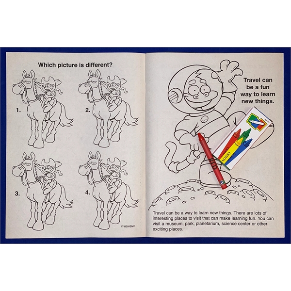 Travel Fun For Everyone everyday coloring and activity book.... from ASI 45815 Coloring Book Solutions / Coloring Book Solutions™