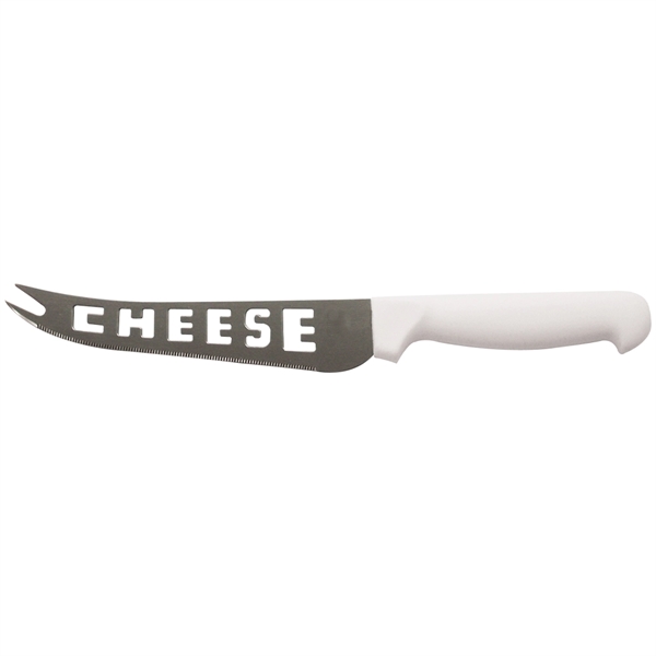9 3/4" knife with a white plastic handle, letters that spell... from ASI 38120 Ball Pro / Diversified Quality Kitchenware