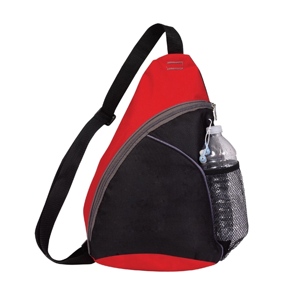 Sling backpack with side mesh pocket and MP3 player earbud port.... from ASI 30112 ACE Products / Ace Line