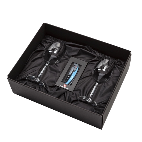 Giftset includes 2 Cannes Stemmed wine glasses and Swiss Force® Impression... from ASI 84592 St Regis Group