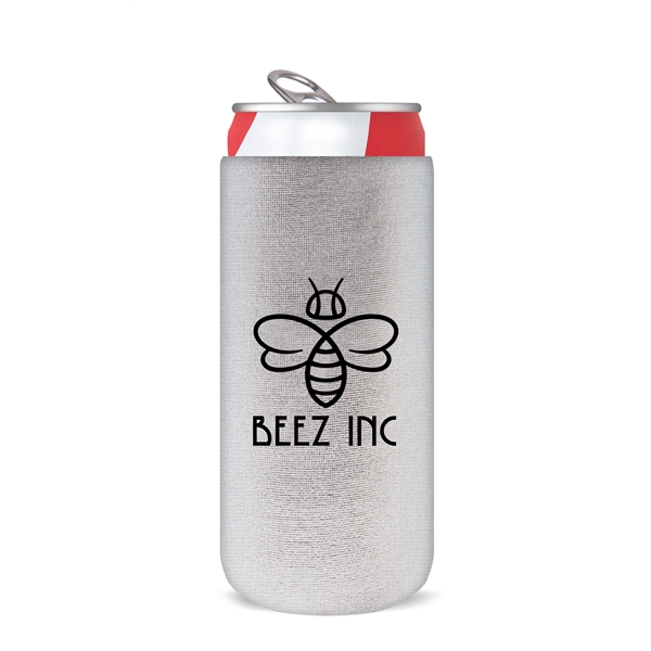 This 12 oz Slim Metallic Neoprene Can Cooler keeps beverages cold,... from ASI 61966 HPG / HPG Gold Best Promotions USA