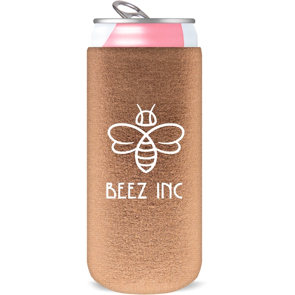 This 12 oz Slim Metallic Neoprene Can Cooler keeps beverages cold,... from ASI 61966 HPG / HPG Gold Best Promotions USA