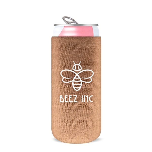 This 12 oz Slim Metallic Neoprene Can Cooler keeps beverages cold,... from ASI 61966 HPG / HPG Gold Best Promotions USA