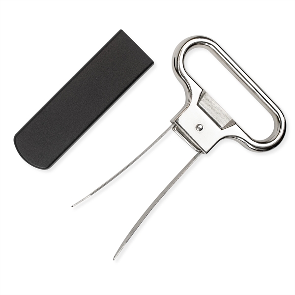 Flat wine opener with Stainless steel prongs, and plastic cover.... from ASI 54040 Fey Promo / Mi Line by Fey