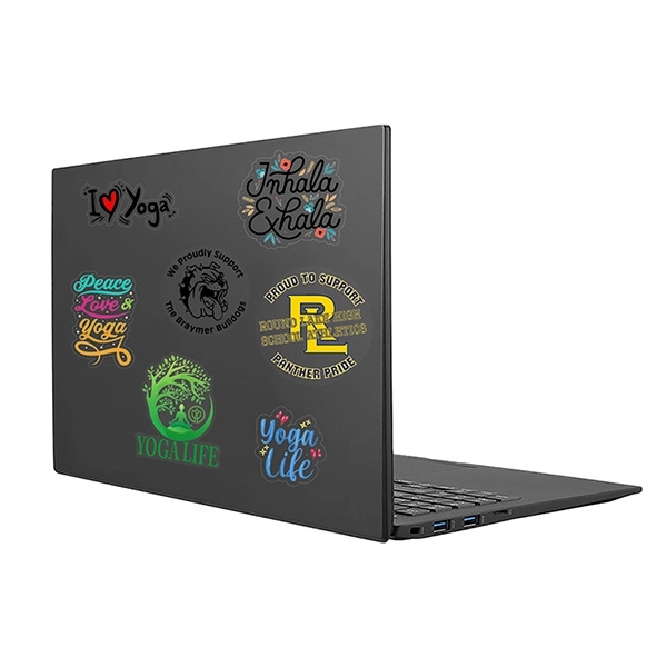 6 mil. removable vinyl stickers in assorted sizes.... from ASI 62660 Innovation Line