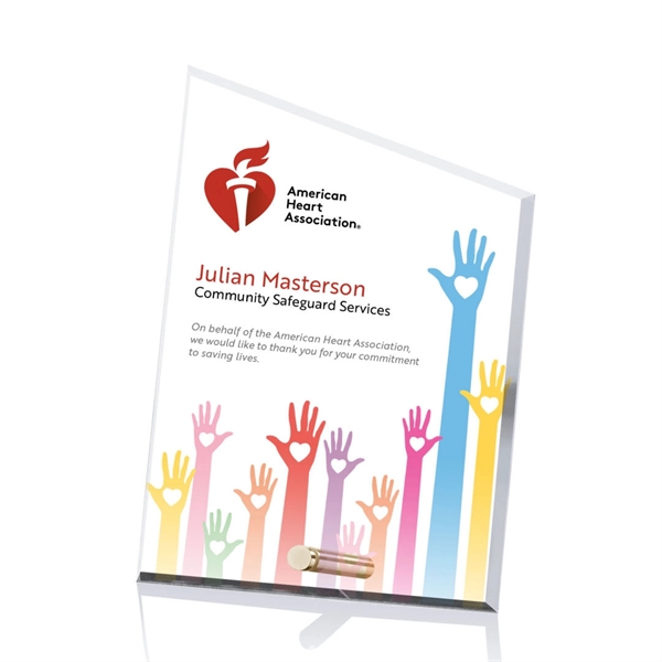 Peak shape award with chrome pin.... from ASI 84592 St Regis Group / St Regis