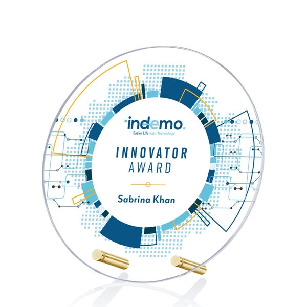 Circle award with chrome or gold pins.... from ASI 84592 St Regis Group / St Regis