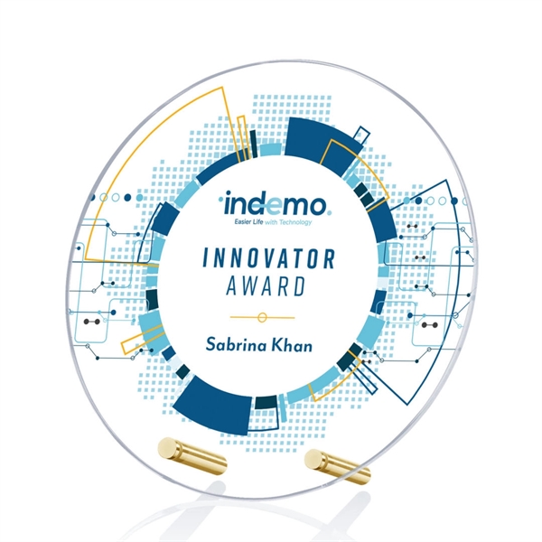 Circle award with chrome or gold pins.... from ASI 84592 St Regis Group / St Regis