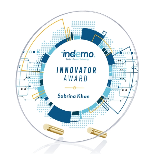 Circle award with chrome or gold pins.... from ASI 84592 St Regis Group / St Regis