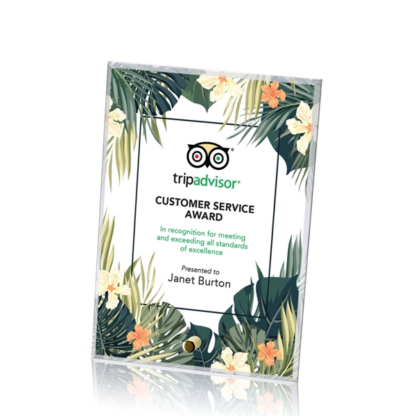 Vertical rectangle award with chrome or gold pin.... from ASI 84592 St Regis Group / St Regis