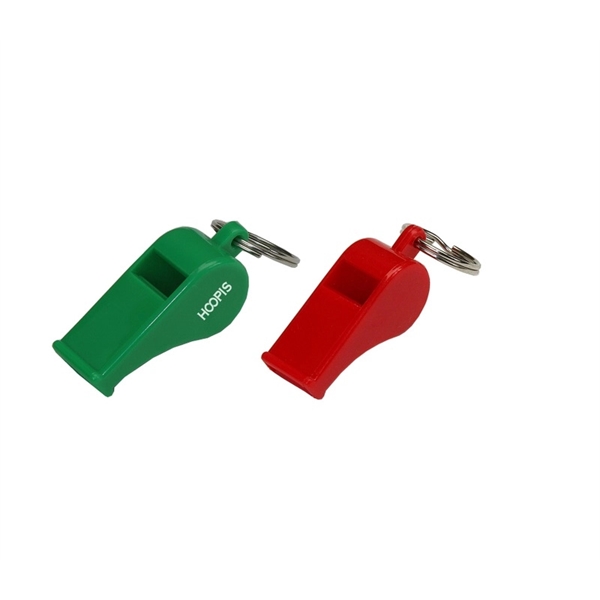 Whistle plastic keychain + 1 color 1 location pad print imprint... from ASI 37218 Athena Promo (tm)