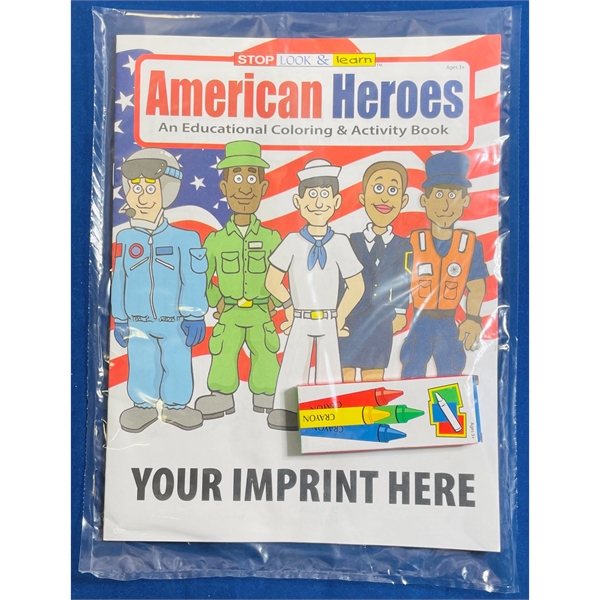 COLORING SET: American Heroes everyday coloring and activity book fun pack.... from ASI 45815 Coloring Book Solutions / Coloring Book Solutions™