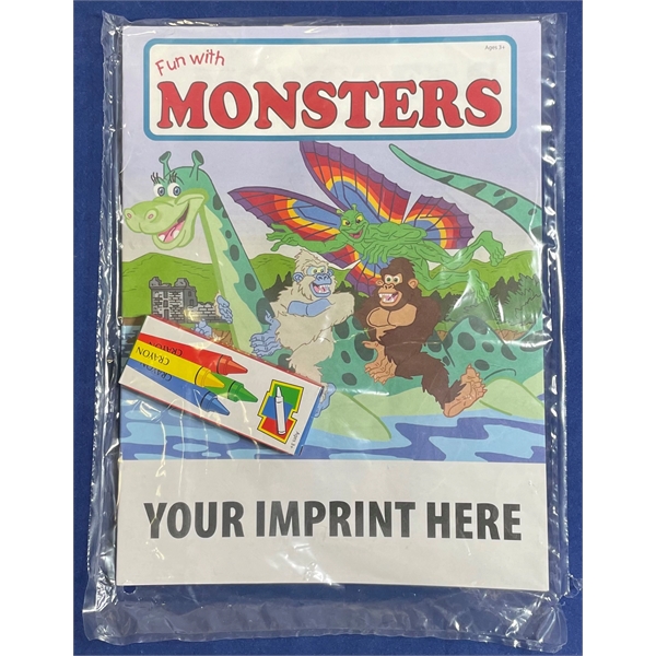 COLORING SET: Fun with Monsters coloring book with unimprinted crayons.... from ASI 45815 Coloring Book Solutions / Coloring Book Solutions™