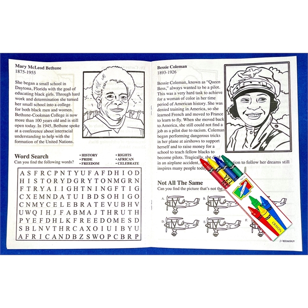 Discovering African American History coloring and activity book fun pack.... from ASI 45815 Coloring Book Solutions / Coloring Book Solutions™