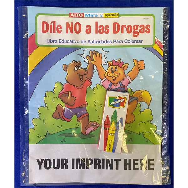Stay Drug Free Spanish coloring and activity book fun pack.... from ASI 45815 Coloring Book Solutions / Coloring Book Solutions™