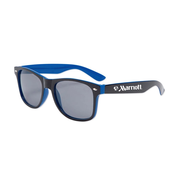 Two color plastic sunglasses with UV400 lenses.... from ASI 63549 Jornik Manufacturing Corp / Jornik