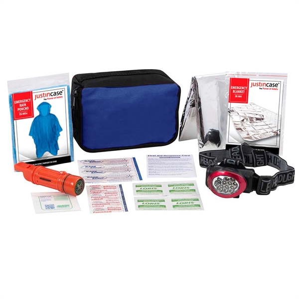 Emergency Pouch, 28 pieces including first aid kit.... from ASI 63698 Justin Case®