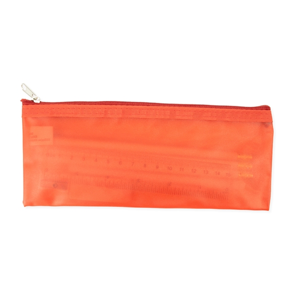 3.5"H x 8.25"W Pencil pouch with zipper closure and CPSIA compliant... from ASI 54040 Fey Promo / Fey Binders and Organization Solutions