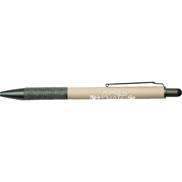 2-in-1 stylus pen with a rubberized coating.... from ASI 57653 Gold Bond