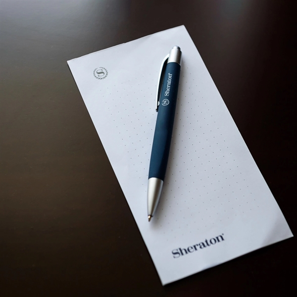 Soft touch retractable pen in rubberized colors. Features an indented grip... from ASI 68190 Lungsal / Lungsal